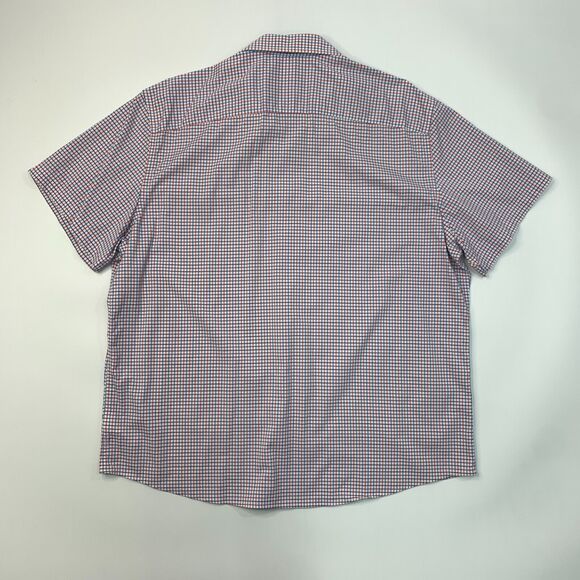 UntuckIt Kemmeter Shirt Mens 2XL XXL Pink Blue Gingham Plaid Nylon Blend Button - Picture 3 of 10